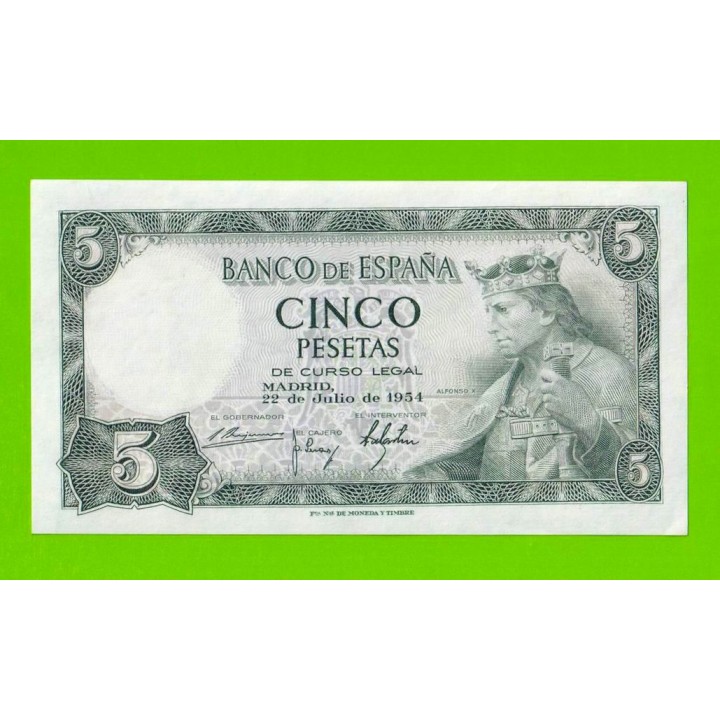 Испания - 5 песет - 1954 - aUNC!!!
