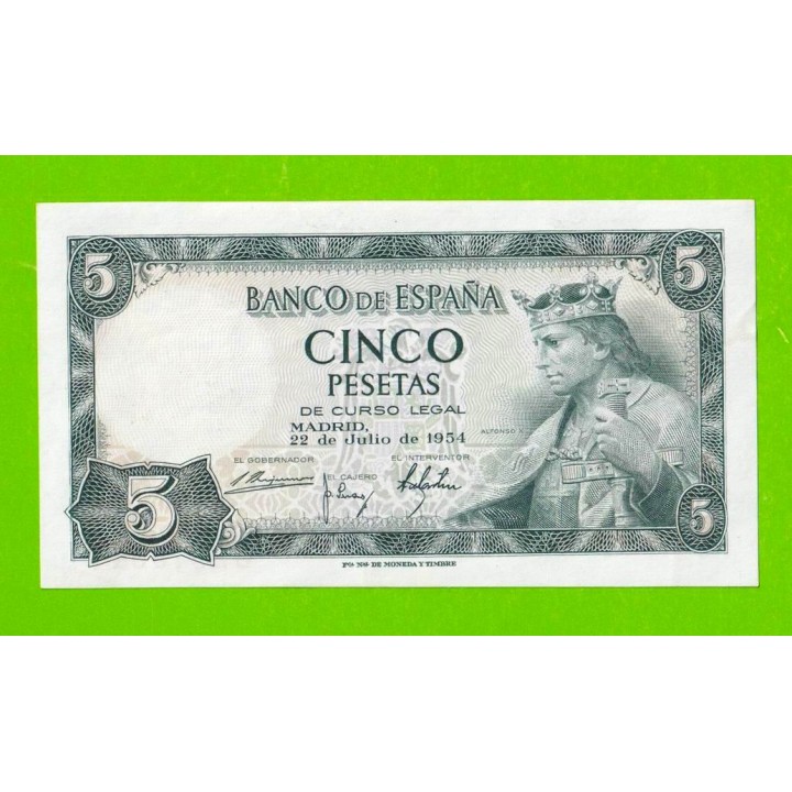 Испания - 5 песет - 1954 - aUNC!!!