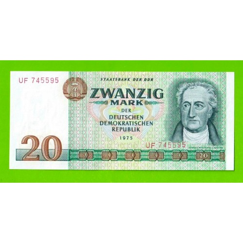 Германия (ГДР) - 20 марок - 1975 (UF) - UNC-!!!