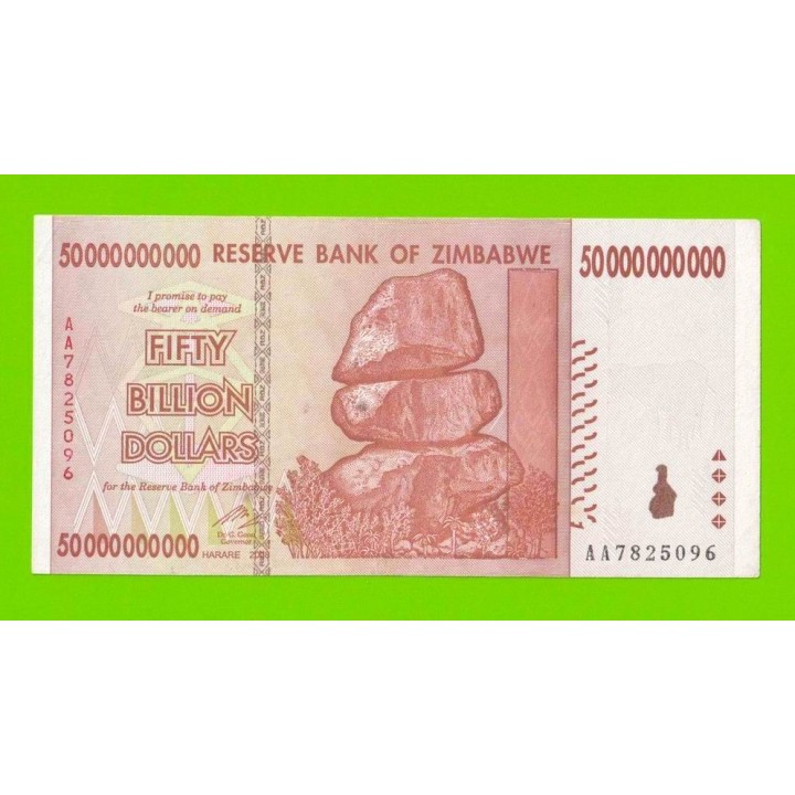 Зимбабве - 50000000000 / 50 миллиардов долларов - 2008 (AA)