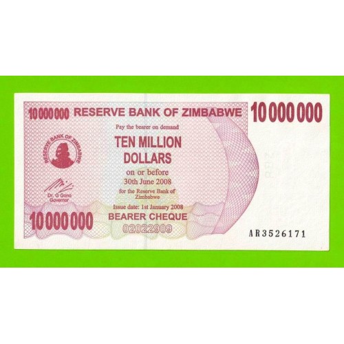 Зимбабве - 10000000 / 10 миллионов долларов - 2008 (AR)