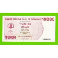 Зимбабве - 10000000 / 10 миллионов долларов - 2008 (AN)