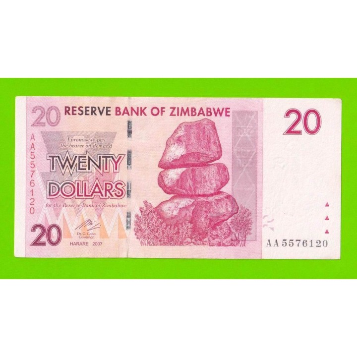 Зимбабве - 20 долларов - 2007 (AA)