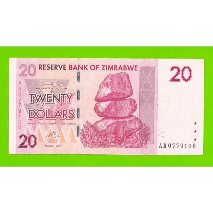 Зимбабве - 20 долларов - 2007 (AB)