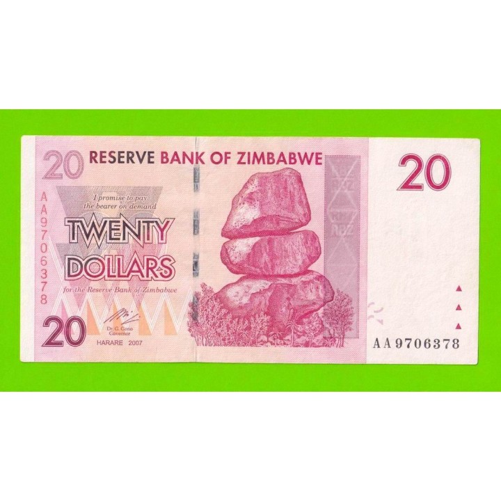 Зимбабве - 20 долларов - 2007 (AA)