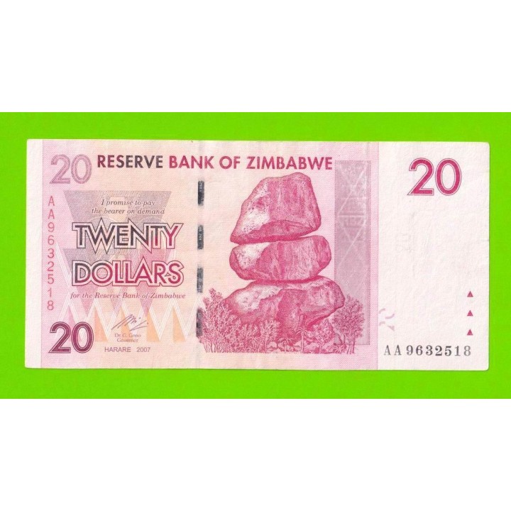 Зимбабве - 20 долларов - 2007 (AA)