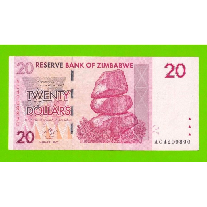 Зимбабве - 20 долларов - 2007 (AC)