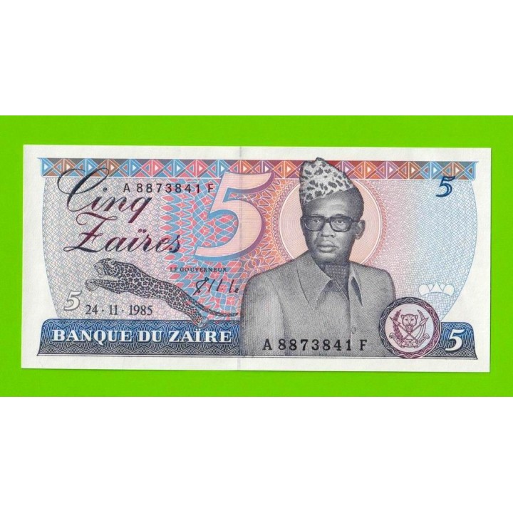 Заир - 5 заире - 1985 - UNC!!!