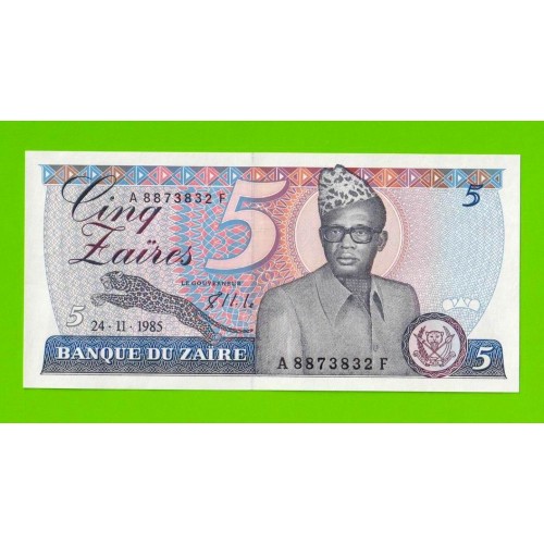 Заир - 5 заире - 1985 - UNC!!!