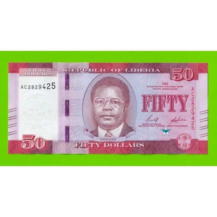 Либерия - 50 долларов - 2022 (AC) - UNC!!!