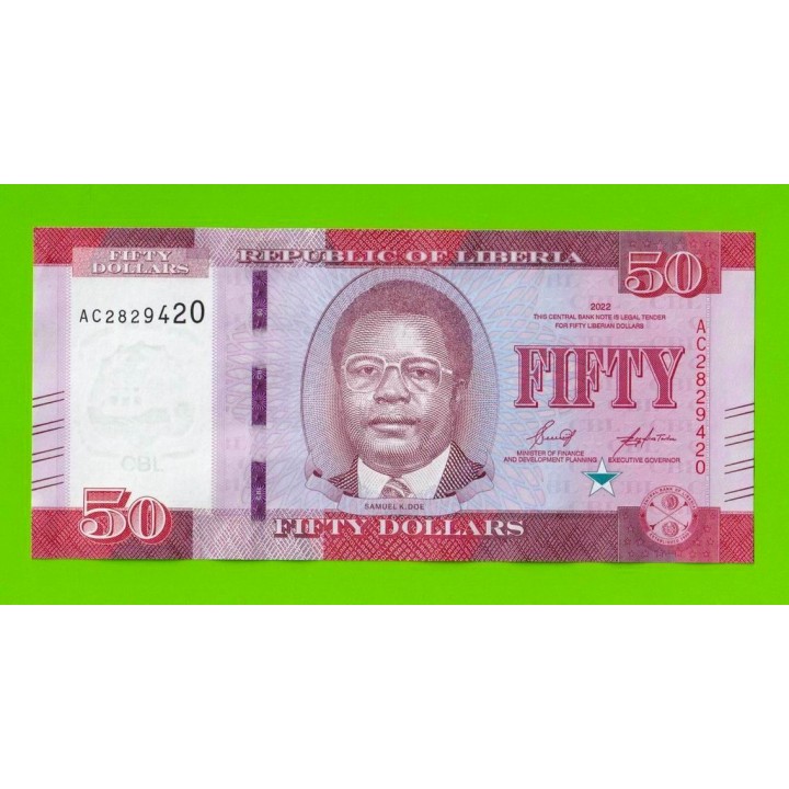 Либерия - 50 долларов - 2022 (AC) - UNC!!!