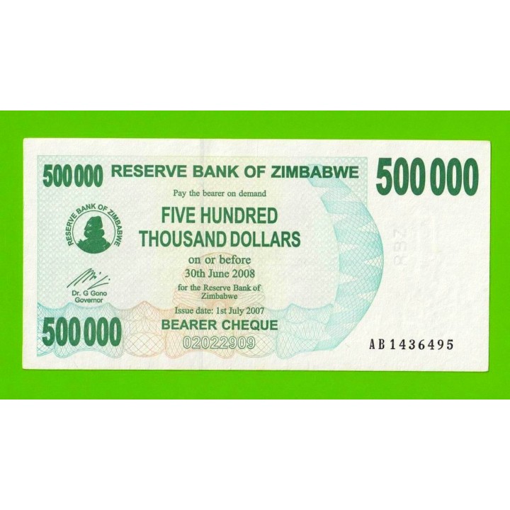 Зимбабве - 500000 долларов - 2007 (AB)
