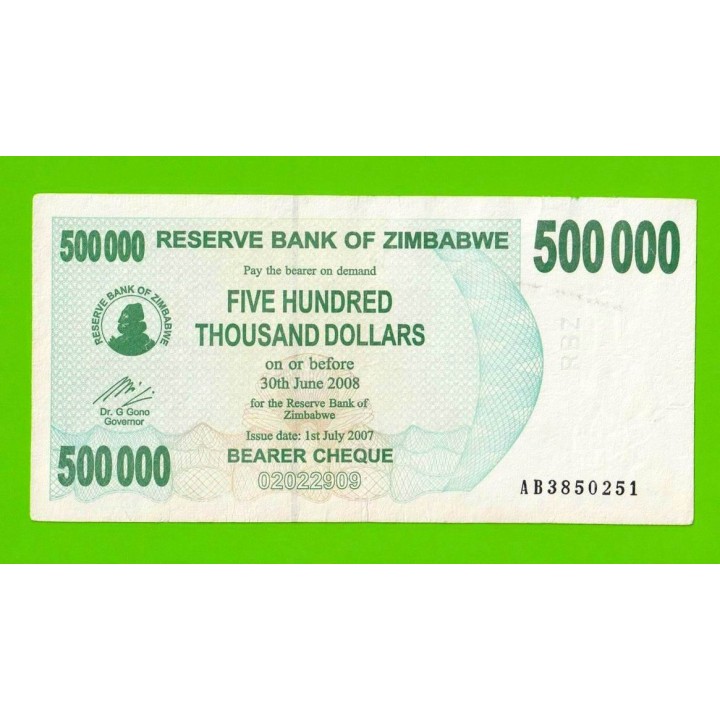 Зимбабве - 500000 долларов - 2007 (AB)