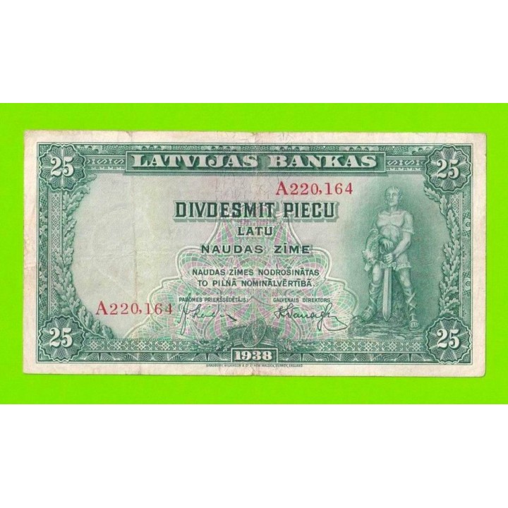 Латвия - 25 латов - 1938