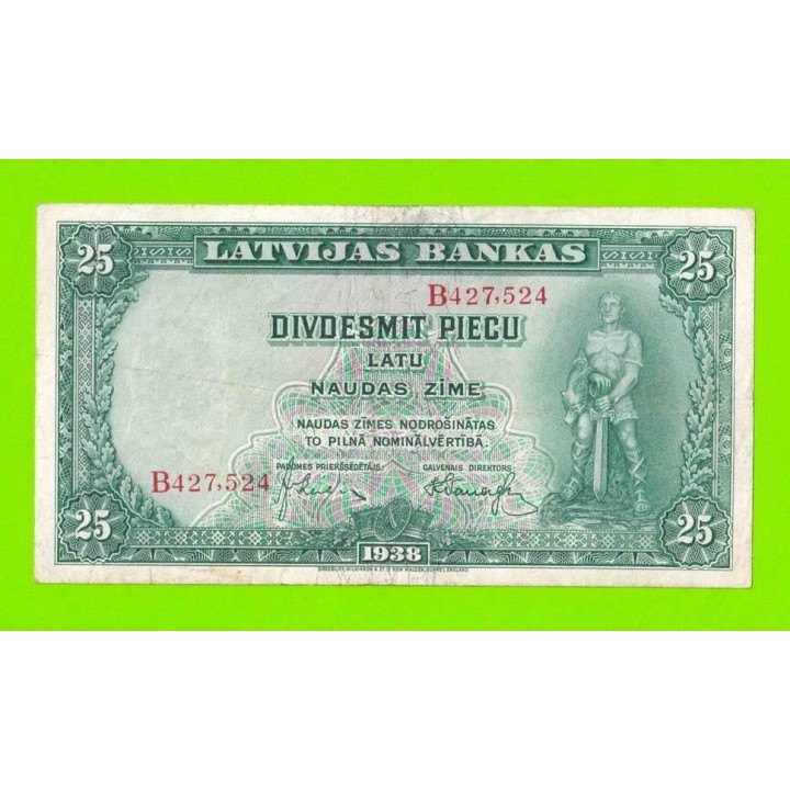 Латвия - 25 латов - 1938