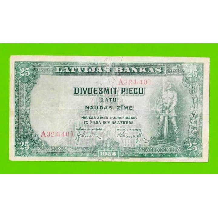 Латвия - 25 латов - 1938