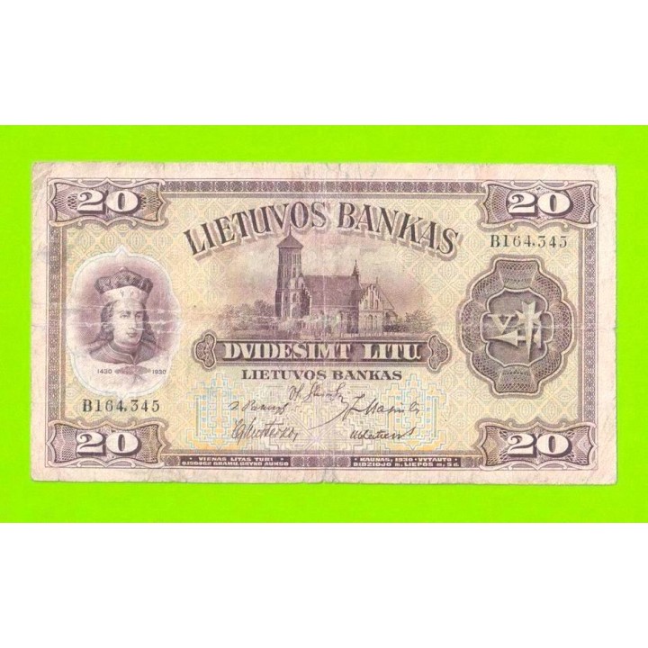 Литва - 20 литов - 1930