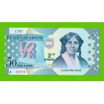 США - 50 долларов штата Пенсильвания - 2014 (сувенирные, пластик) - UNC!!!