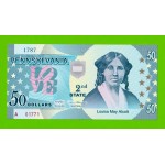 США - 50 долларов штата Пенсильвания - 2014 (сувенирные, пластик) - UNC!!!