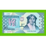 США - 50 долларов штата Пенсильвания - 2014 (сувенирные, пластик) - UNC!!!