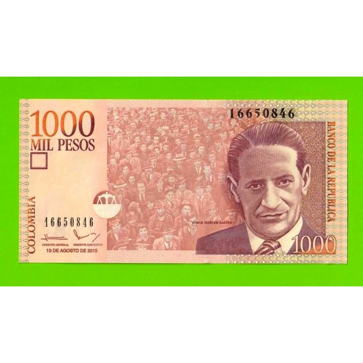 Колумбия - 1000 песо - 2015 - UNC!!!