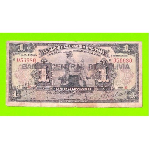 Боливия - 1 боливиано - 1911