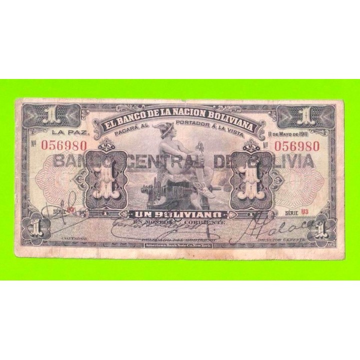 Боливия - 1 боливиано - 1911