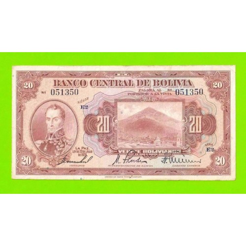 Боливия - 20 боливиано - 1928 (1-й выпуск)