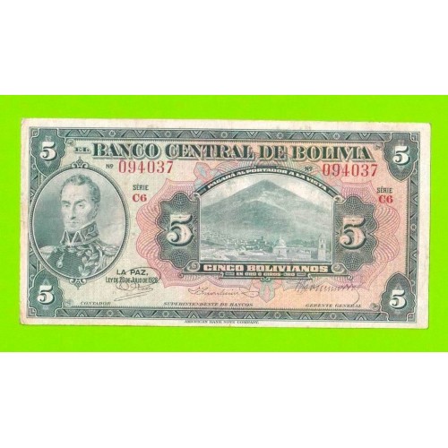 Боливия - 5 боливиано - 1928 (1-й выпуск)