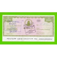 Зимбабве - 20000 долларов - Дорожный чек - 2003 - XF+!!!