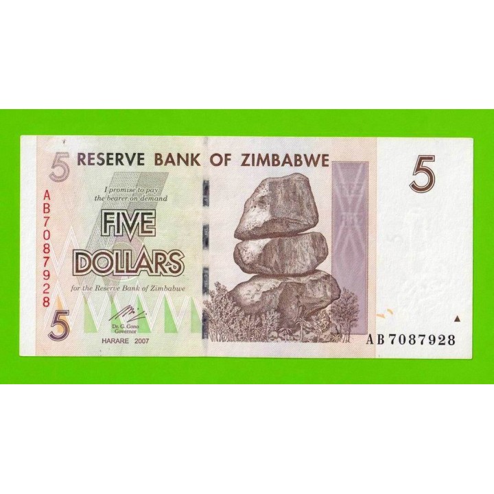 Зимбабве - 5 долларов - 2007 (AB)
