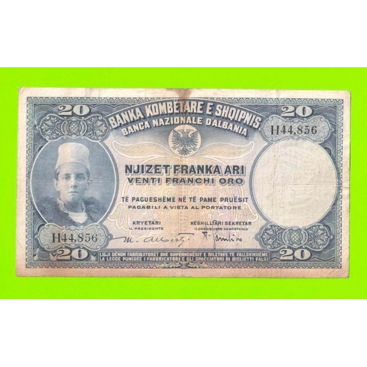Албания - 20 франгов - 1926
