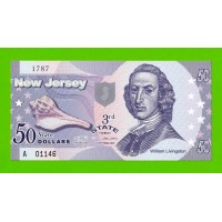 США - 50 долларов штата Нью-Джерси - 2014 (сувенирные, пластик) - UNC!!!