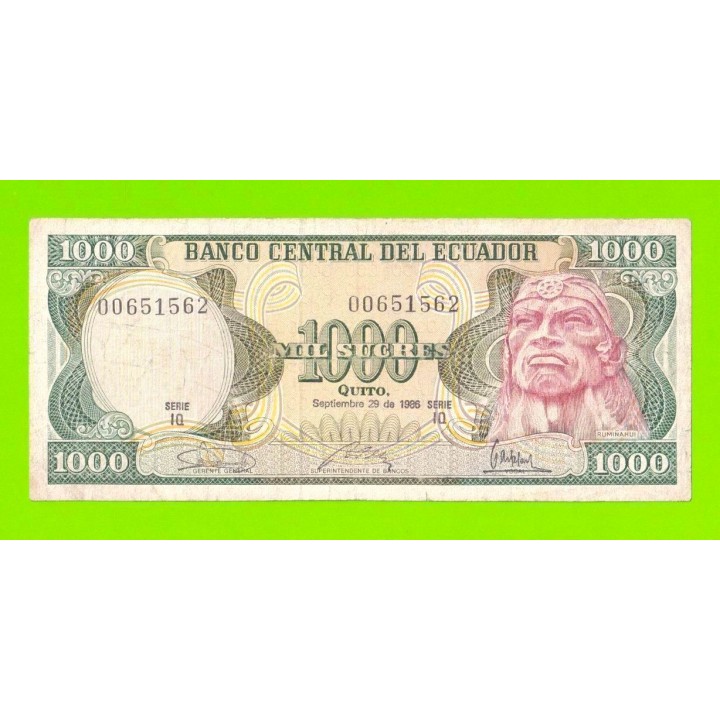 Эквадор - 1000 сукре - 1986