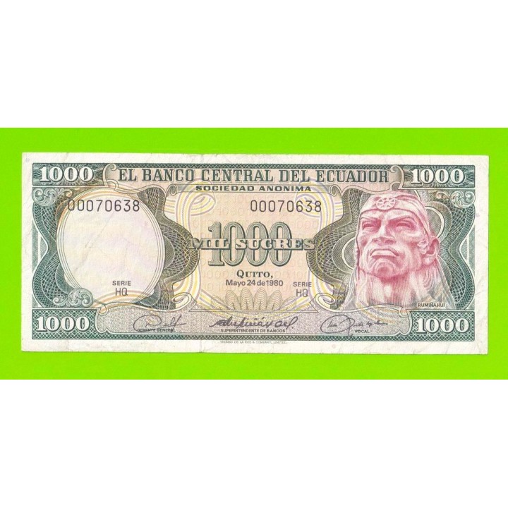 Эквадор - 1000 сукре - 1980