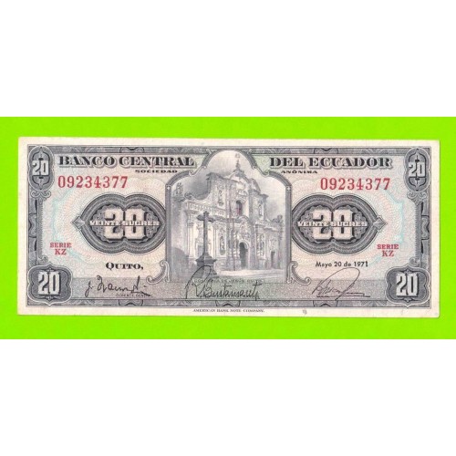 Эквадор - 20 сукре - 1971