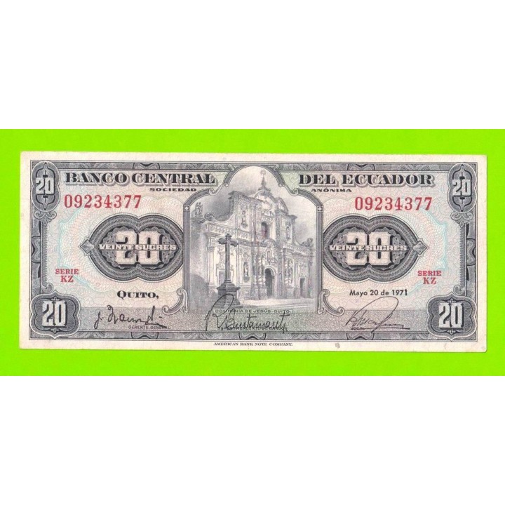 Эквадор - 20 сукре - 1971