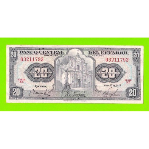 Эквадор - 20 сукре - 1971