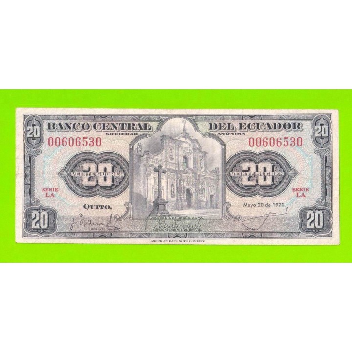 Эквадор - 20 сукре - 1971