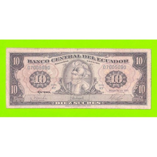 Эквадор - 10 сукре - 1971