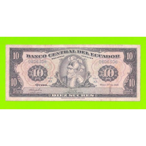 Эквадор - 10 сукре - 1968