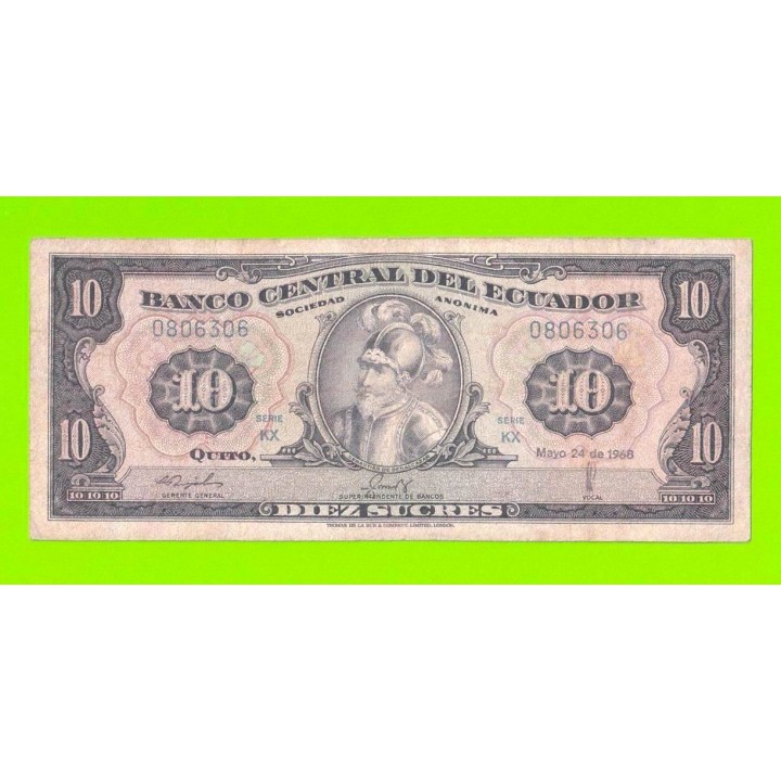 Эквадор - 10 сукре - 1968