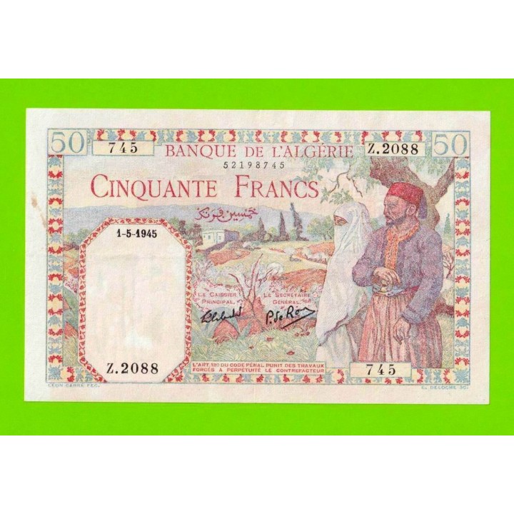 Алжир - 50 франков - 1945