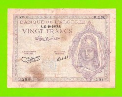 Алжир - 20 франков - 1943