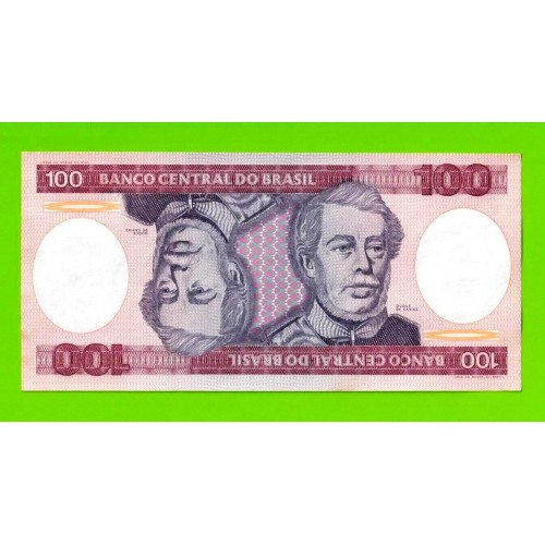 Бразилия - 100 крузейро - 1984 - пятна - aUNC!!!