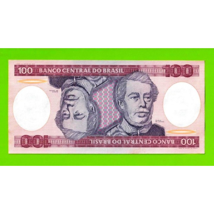 Бразилия - 100 крузейро - 1984 - пятна - aUNC!!!