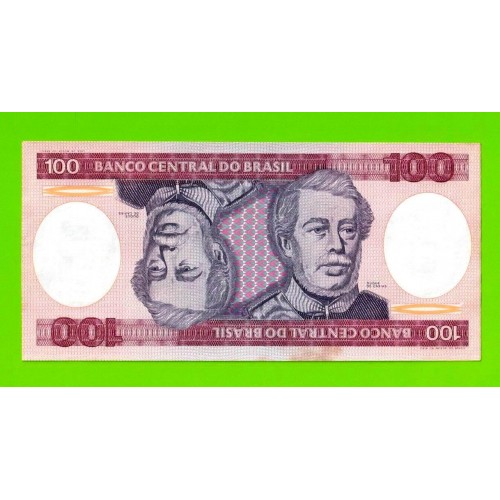 Бразилия - 100 крузейро - 1984 - пятна - aUNC!!!