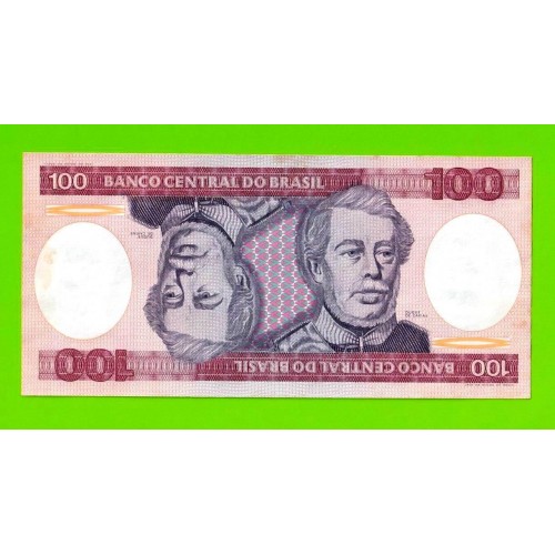 Бразилия - 100 крузейро - 1984 - пятна - aUNC!!!