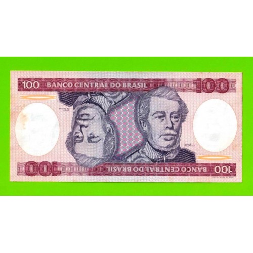 Бразилия - 100 крузейро - 1984 - пятна - aUNC!!!