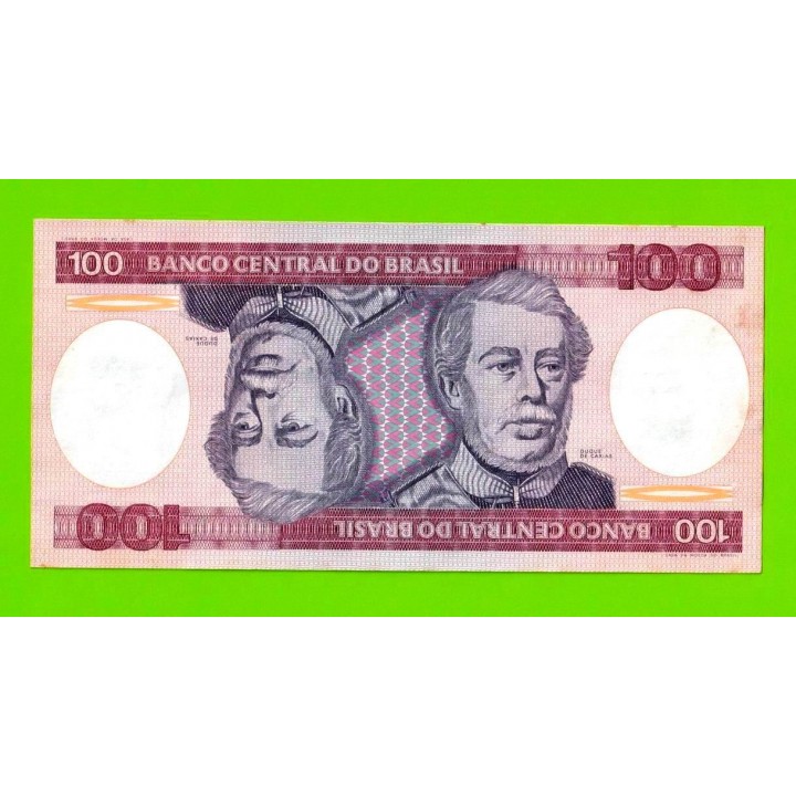 Бразилия - 100 крузейро - 1984 - пятна - aUNC!!!